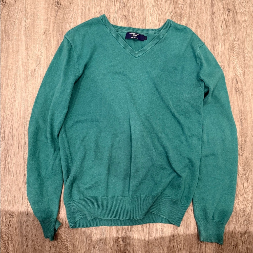 V Neck Cotton-Cashmere J Crew Sweater